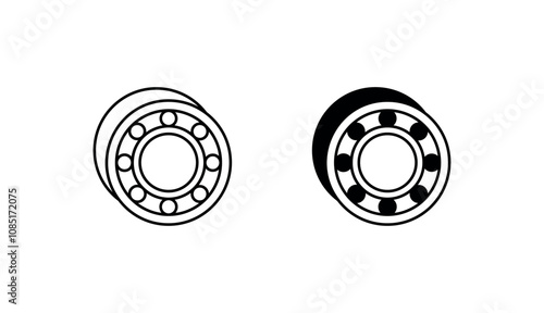 Bearing icon design with white background stock illustration