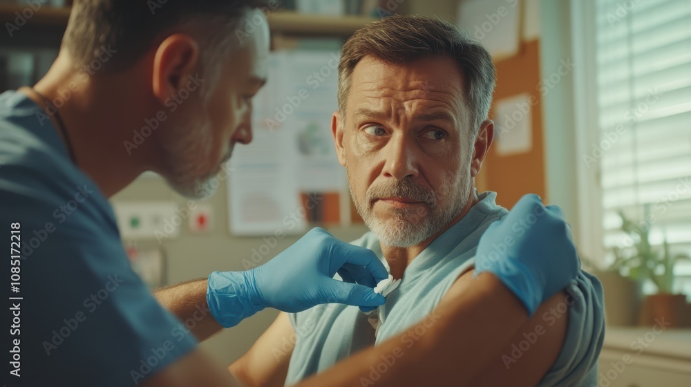 Fototapeta premium The Doctor Prepares Vaccination