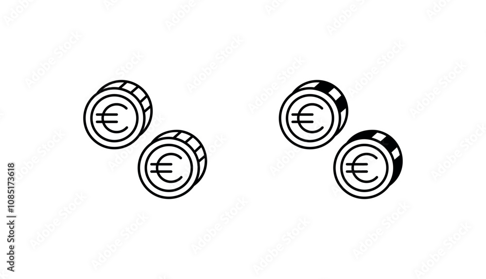 Euro Sign icon design with white background stock illustration Euro Sign icon design with white background stock illustration