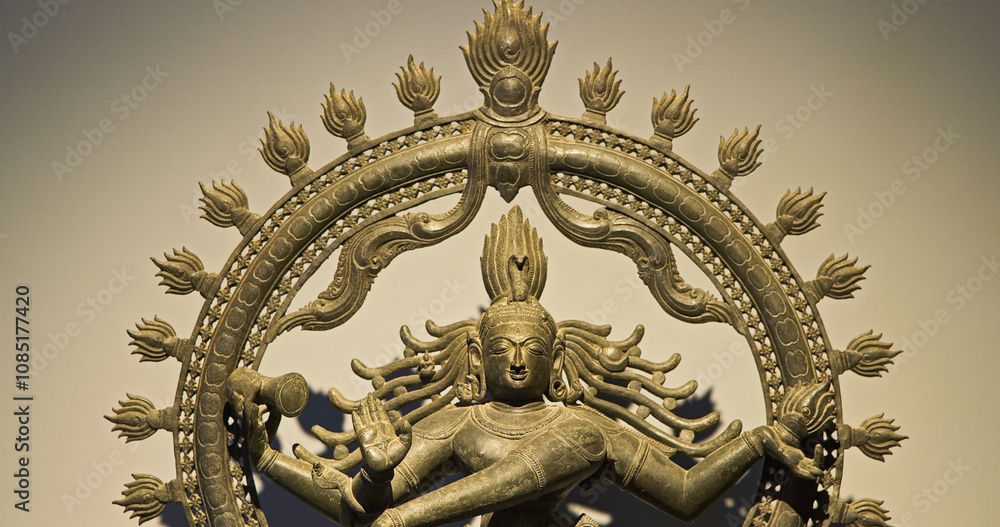 Statue Of Shiva Nataraja: Cosmic Dance Of Shiva One Of Main Deities In Hinduism, As Divine Cosmic Dancer. His Dance Is Called Tandava. Lord Shiva Here Appears As A Cosmic Dancer