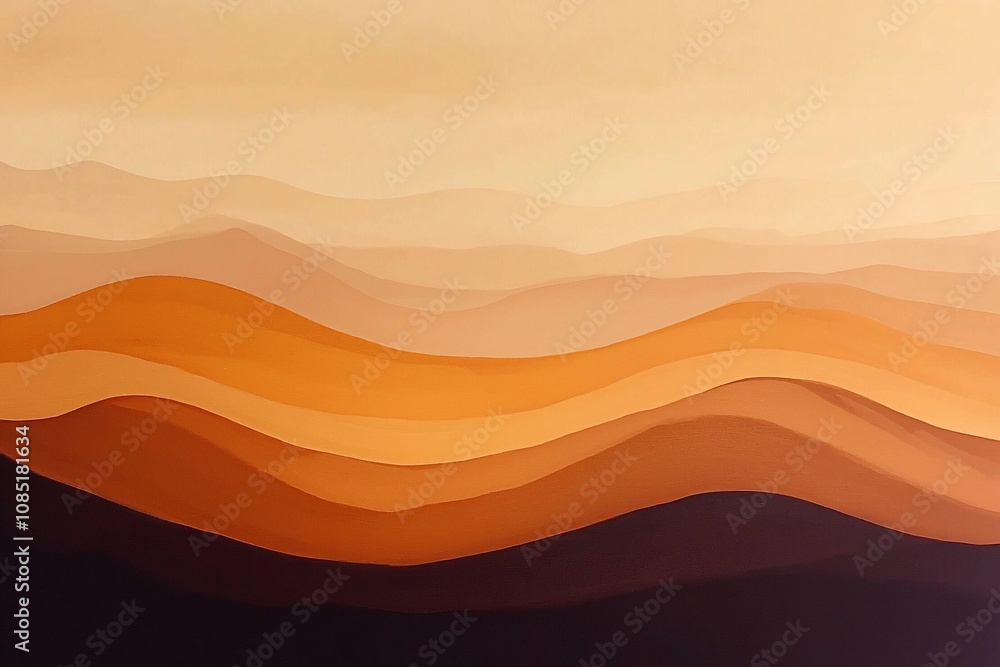 Warm Horizons: A Serene Abstract Landscape in Earthy Tones Warm Horizons: A Serene Abstract Landscape in Earthy Tones