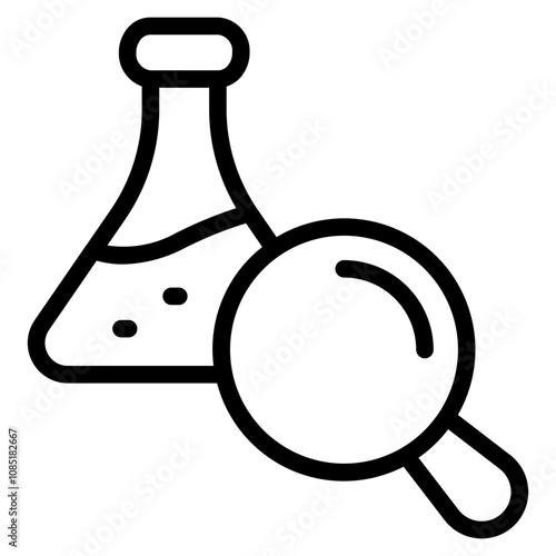 Chemical flask icon. Vector illustration.