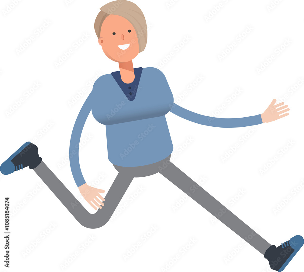Woman Character Running Illustration
Woman Character Running Illustration