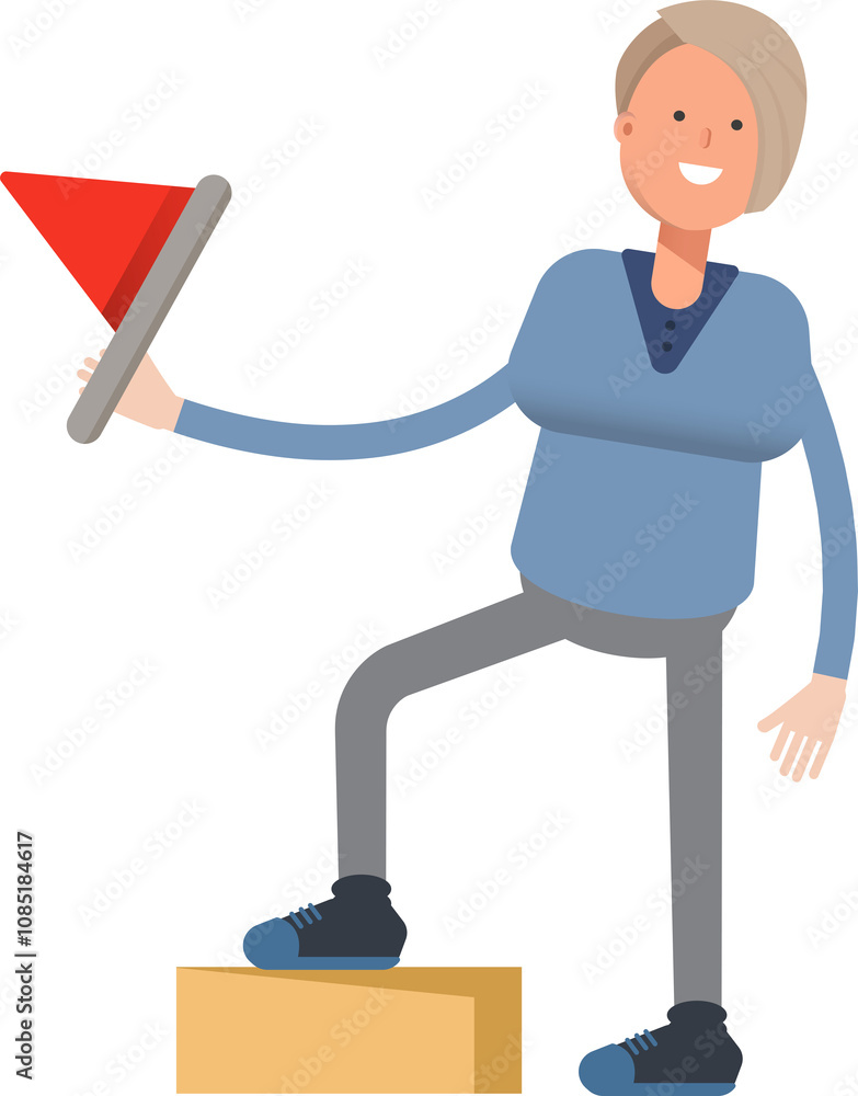 Woman Character Holding Flag
Woman Character Holding Flag