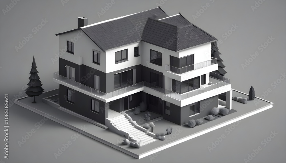 House 3d rendering design House 3d rendering design