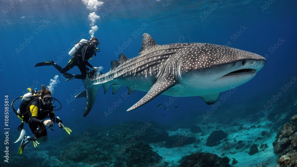 galapagos islands scuba diving with a school generate ai galapagos islands scuba diving with a school generate ai