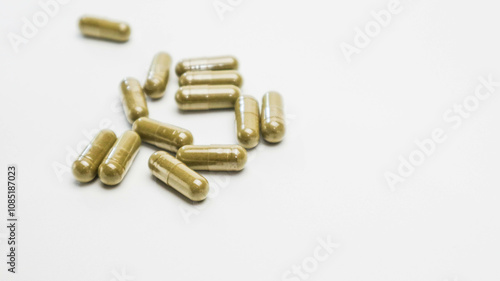 Wallpaper Mural herbal green capsule pill from traditional medicine  Torontodigital.ca