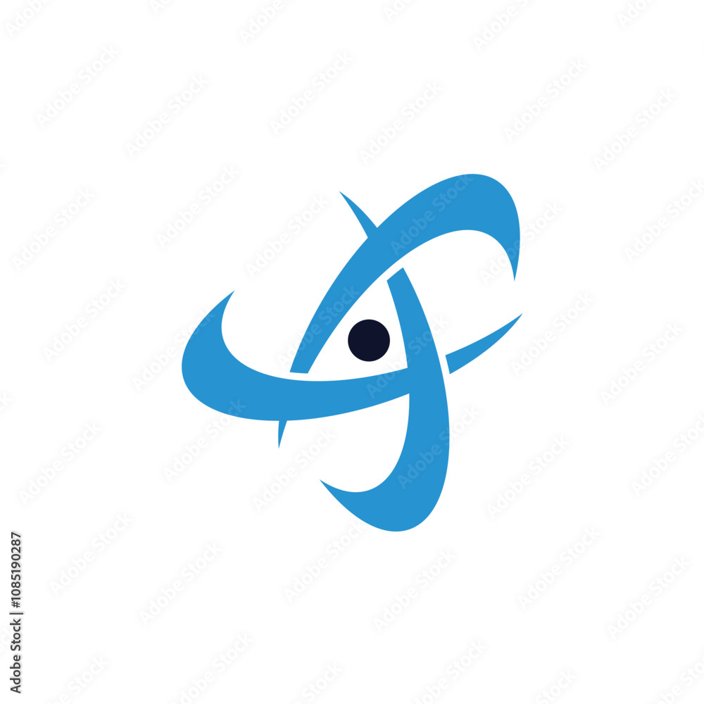 Atom molecular structure vector logo design Atom molecular structure vector logo design