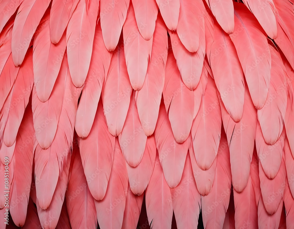Obraz premium Pink Flamingo Feathers Texture Close Up