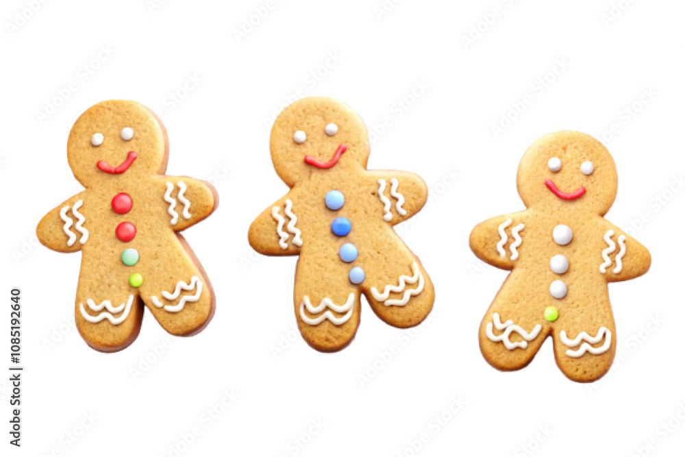 gingerbread man cookies isolated on white background gingerbread man cookies isolated on white background