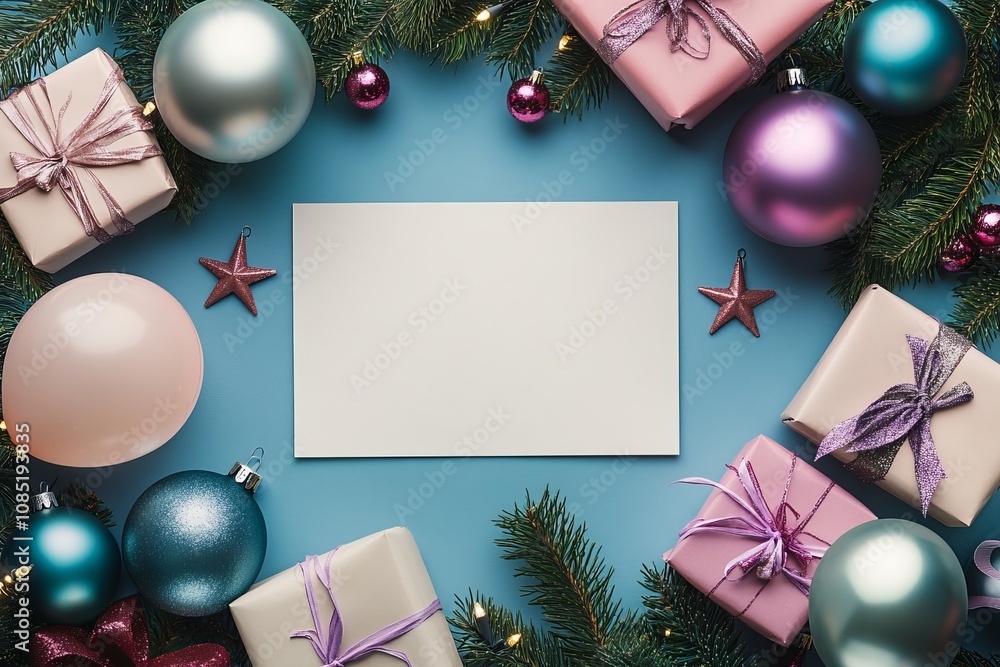 Obraz premium christmas card invitation template 