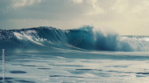 Wallpaper Mural Majestic Ocean Wave Power in Vibrant Coastal Scene Torontodigital.ca