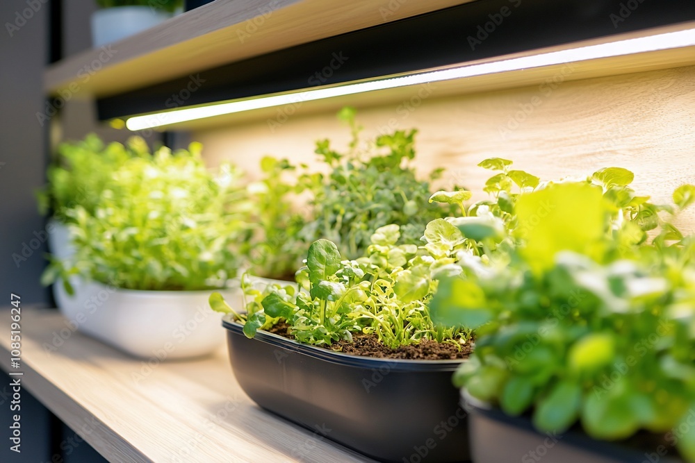 Luxurious Indoor Herb Garden: A Splash of Green for Modern Spaces Luxurious Indoor Herb Garden: A Splash of Green for Modern Spaces