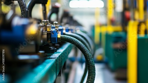 Production of rubber pipes at the factory 