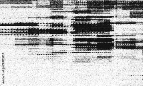 Glitch background. VHS grunge texture with noise effect and pixelation. Analog video digital errors. Retro pixel backdrop. Vector illustration.