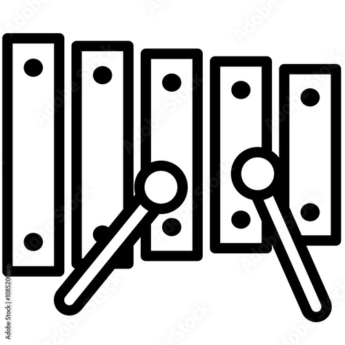 실로폰 학교 생활 아이콘 실로폰