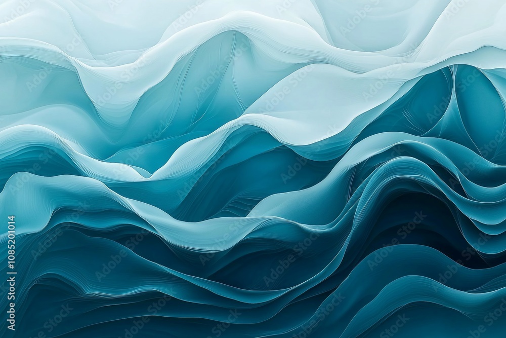 Waves of Serenity: A Fluid Exploration of Blue Tones Waves of Serenity: A Fluid Exploration of Blue Tones