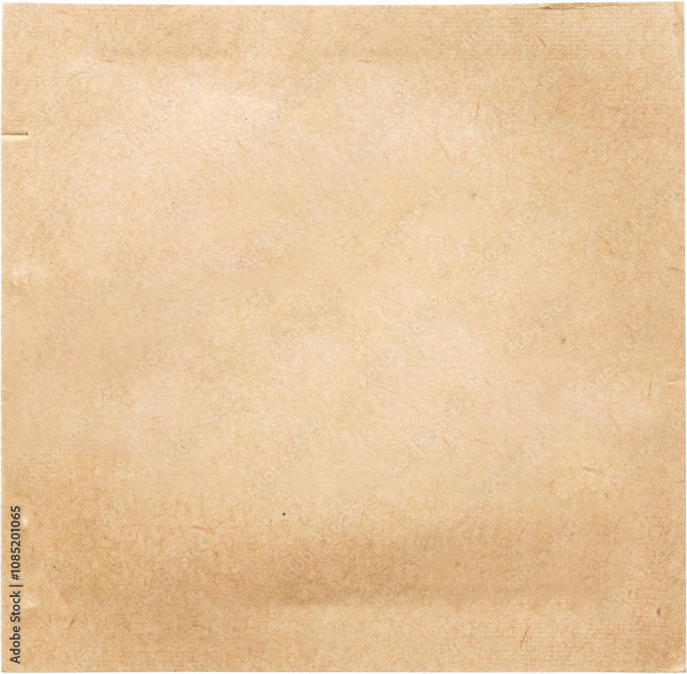 Blank brown paper sachet isolated on white background Blank brown paper sachet isolated on white background