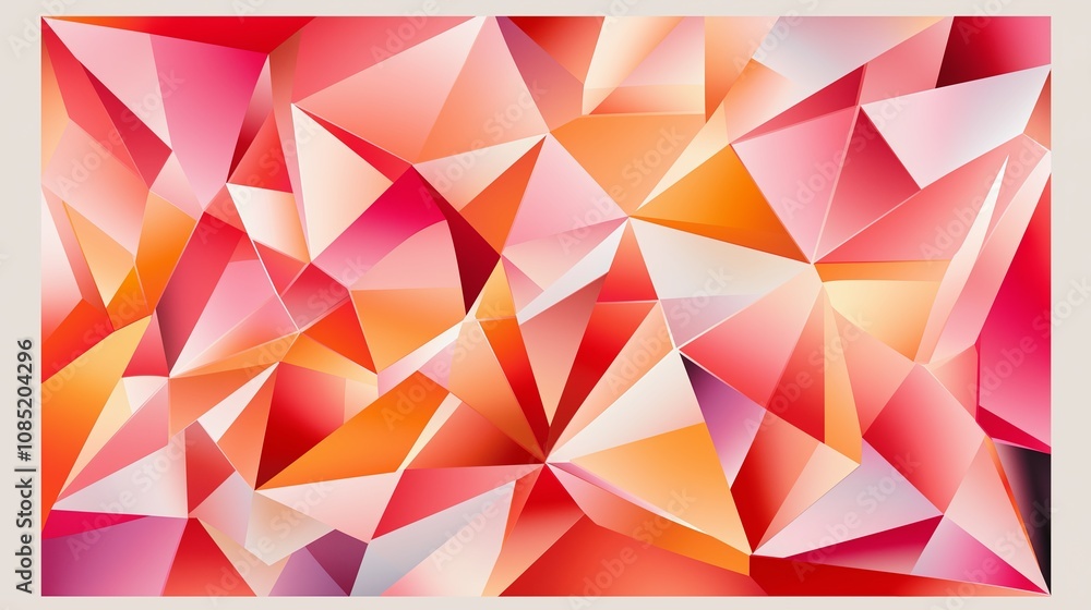 Fototapeta premium Abstract Polygonal Gradient in Warm Tones