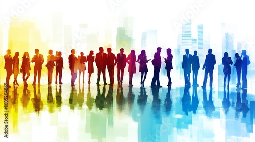 Businesspeople Engaged in Stock Market Discussion