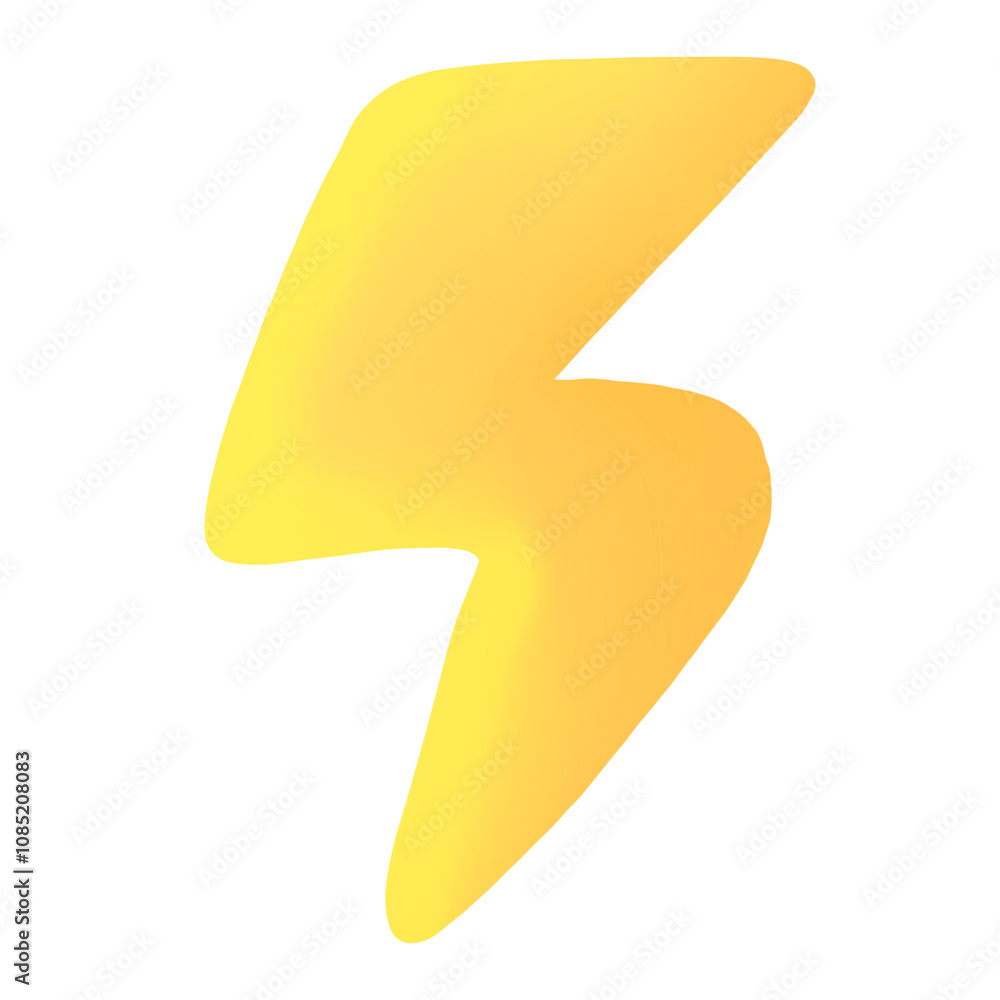 yellow lightning bolt icon on transparent background yellow lightning bolt icon on transparent background
