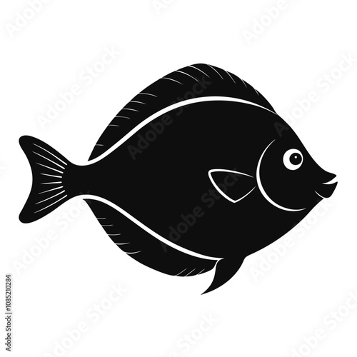 Solid color John Dory animal vector design