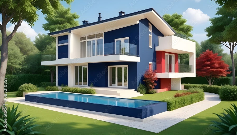 House 3d rendering design House 3d rendering design