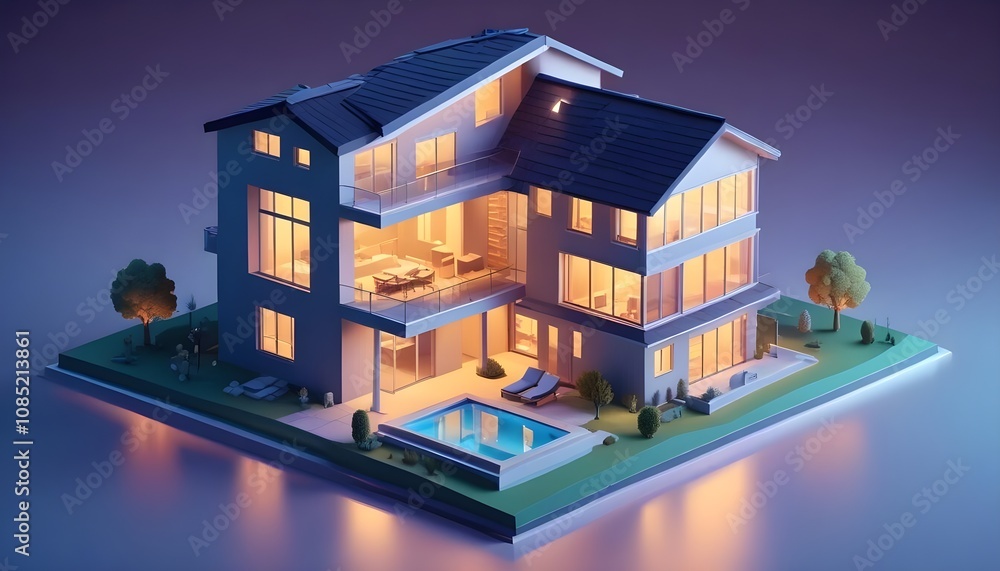 House 3d rendering design House 3d rendering design