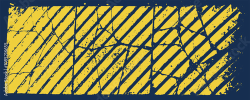 Yellow tactile paving - vector file - warning block, directional block, perspective view, braille block - Safety markings on the road - tactile walking surface indicators - urban signs