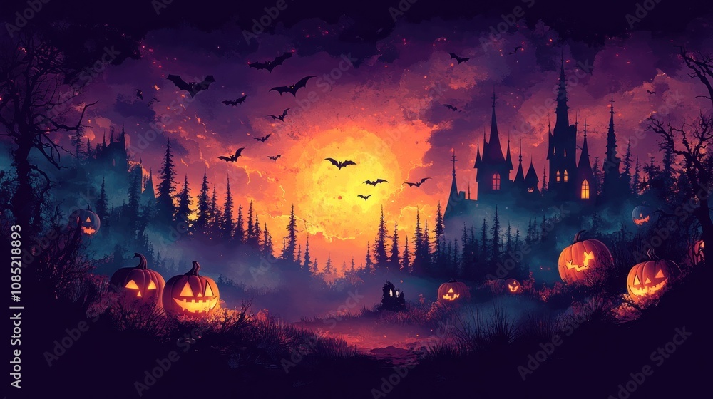 Halloween Night in the Haunted Forest Halloween Night in the Haunted Forest