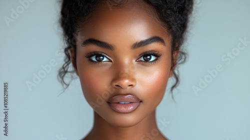 Portrait of a Young Woman with Beautiful Skin