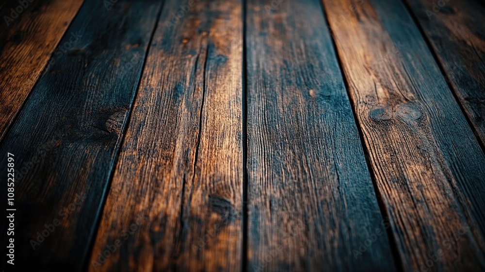 A close-up view of textured wooden planks with varying shades and grain patterns. A close-up view of textured wooden planks with varying shades and grain patterns.