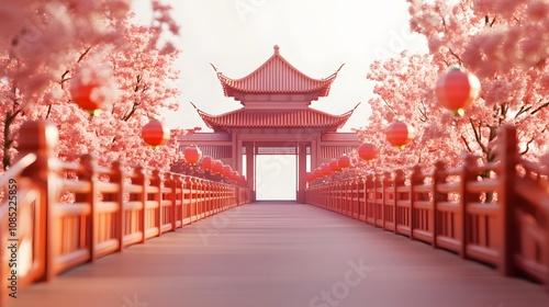 Magnificent architectural space cultural celebration scene