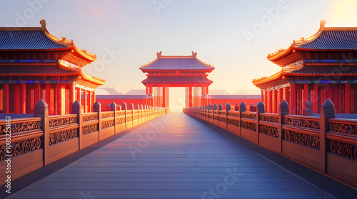 Magnificent architectural space cultural celebration scene