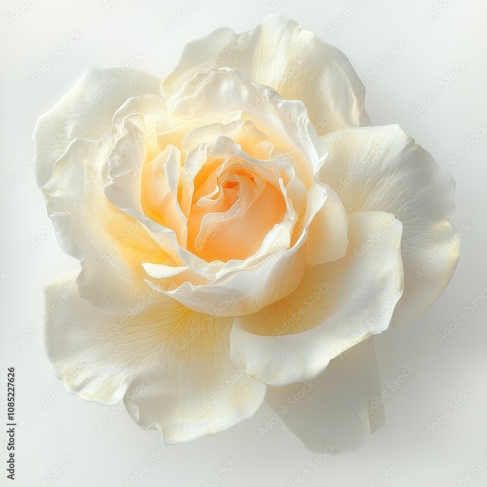 Pale white rose with delicate petals. Pale white rose with delicate petals.
