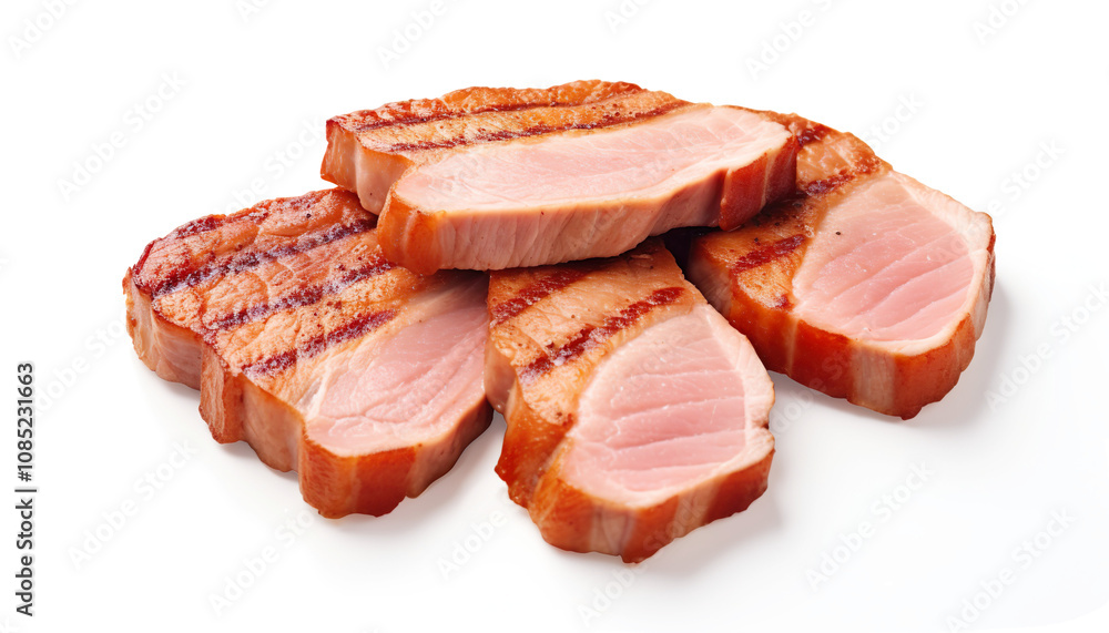 twice-cooked pork slices on a transparent background twice-cooked pork slices on a transparent background