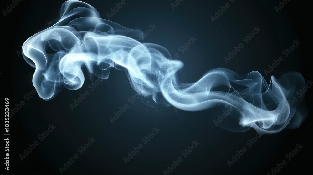 Wispy smoke, curling upward, isolated, with transparent elements, realistic Wispy smoke, curling upward, isolated, with transparent elements, realistic