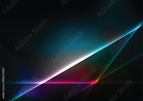 Abstract light technology concept design. Neon abstract, reflection lines vector backgrounds