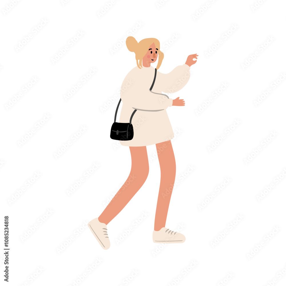 Cute vector illustration of woman, diverse character in everyday urban scenes. People walking dogs, using wheelchair, pushing stroller. Couples, families, individuals of various ages and ethnicities. Cute vector illustration of woman, diverse character in everyday urban scenes. People walking dogs, using wheelchair, pushing stroller. Couples, families, individuals of various ages and ethnicities.