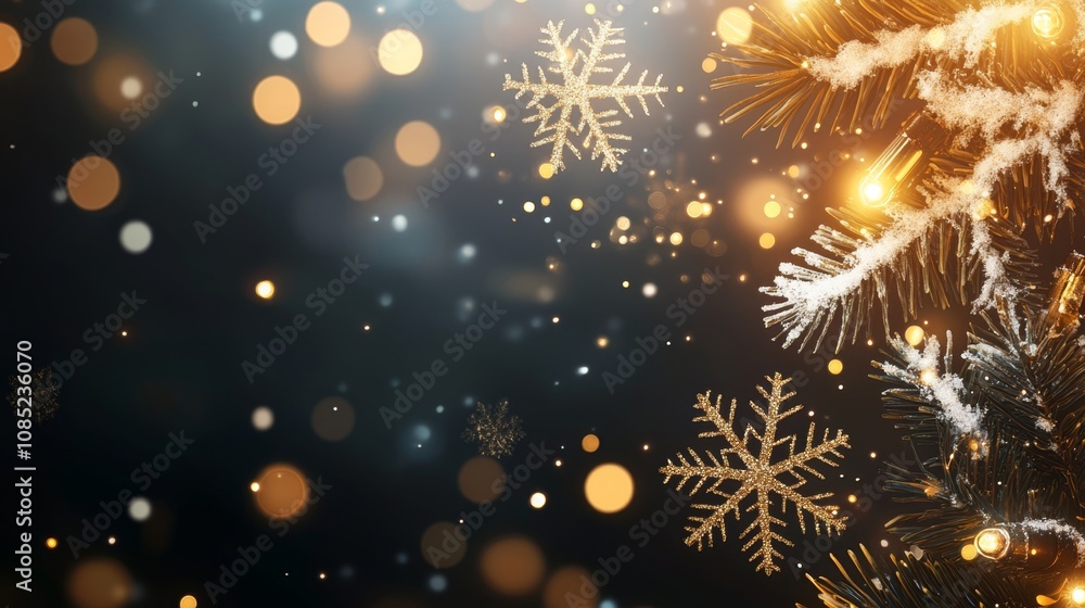Glittering Winter Wonderland - Festive Luxury Bokeh Lights and Snowflake Patterns on Cool Gradient Canvas Glittering Winter Wonderland - Festive Luxury Bokeh Lights and Snowflake Patterns on Cool Gradient Canvas