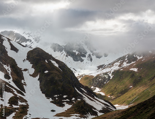 Obraz na płótnie Summer Pass del San Gottardo, Switzerland. w salonie