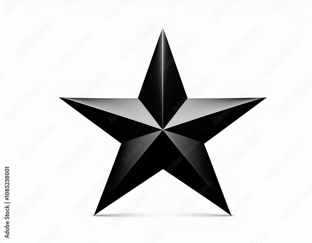Fototapeta premium icon black star contrast image isolated on white background