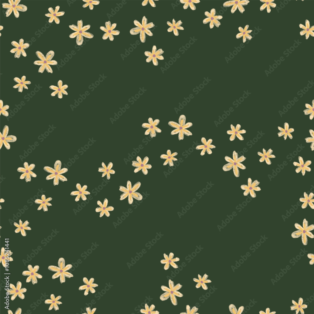 Botanical seamless pattern. pastel color doodle flowers and leafs. textile, wallpaper, wrapping paper Botanical seamless pattern. pastel color doodle flowers and leafs. textile, wallpaper, wrapping paper