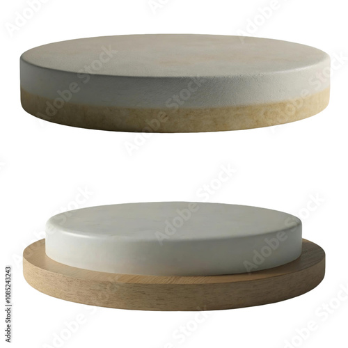 Beautiful Marble Textured Podium PNG with a Clear Background