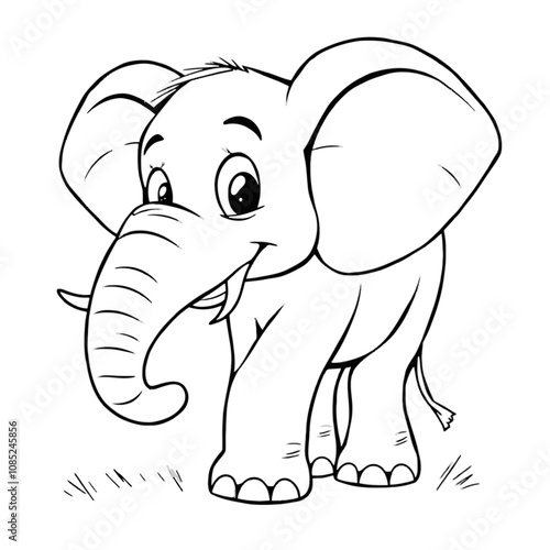 Adorable Baby Elephant Cartoon