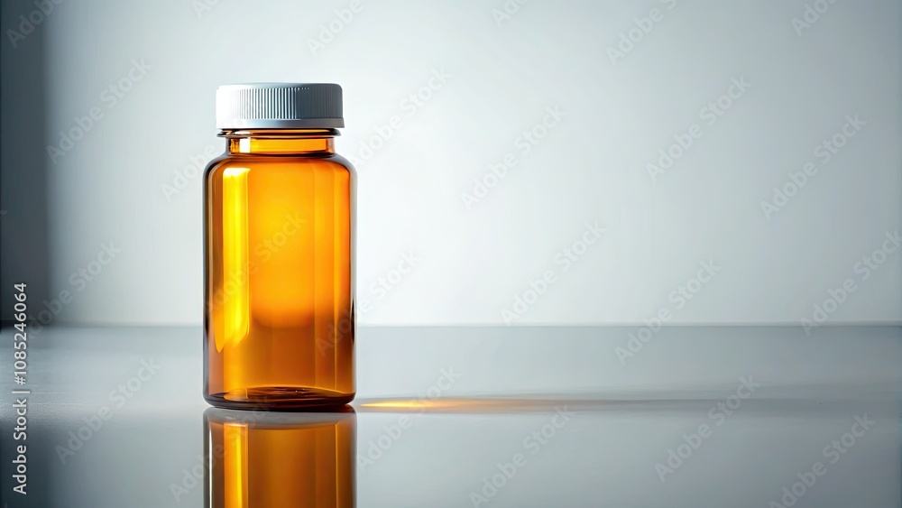 Simple Prescription Bottle on White Background - Emphasizing Medicine's Importance in a Minimal Style, Clean and Clear Visual for Healthcare, Wellness, and Pharmaceutical Themes Simple Prescription Bottle on White Background - Emphasizing Medicine's Importance in a Minimal Style, Clean and Clear Visual for Healthcare, Wellness, and Pharmaceutical Themes