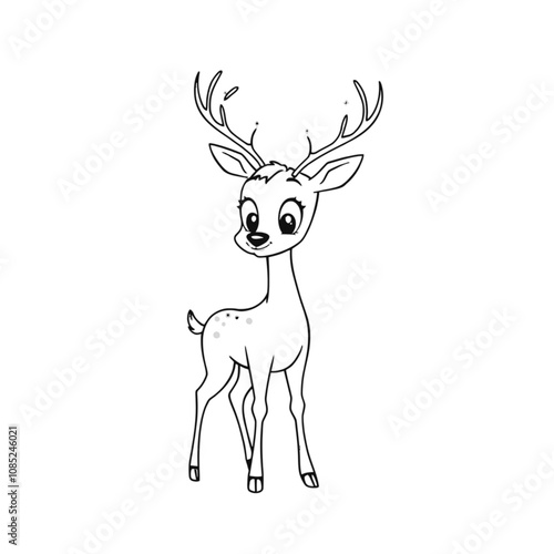 Adorable Cartoon Deer