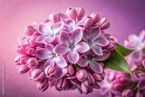 A single majestic lilac bloom with large, showy petals and a prominent center against a soft pink background, outdoor, plant, purple flowers, gardenia