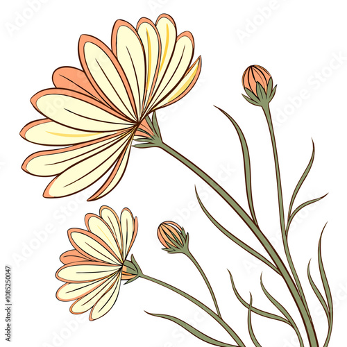 Coreopsis flower vector illustration 
