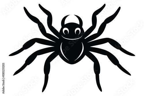 Solid color Jumping Spider animal vector design